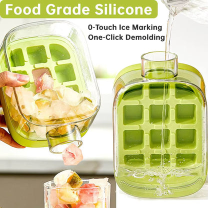 ChillSip Bottle Set – Stylish Water Bottle with Straw & Zero-Contact Ice Cube Tray