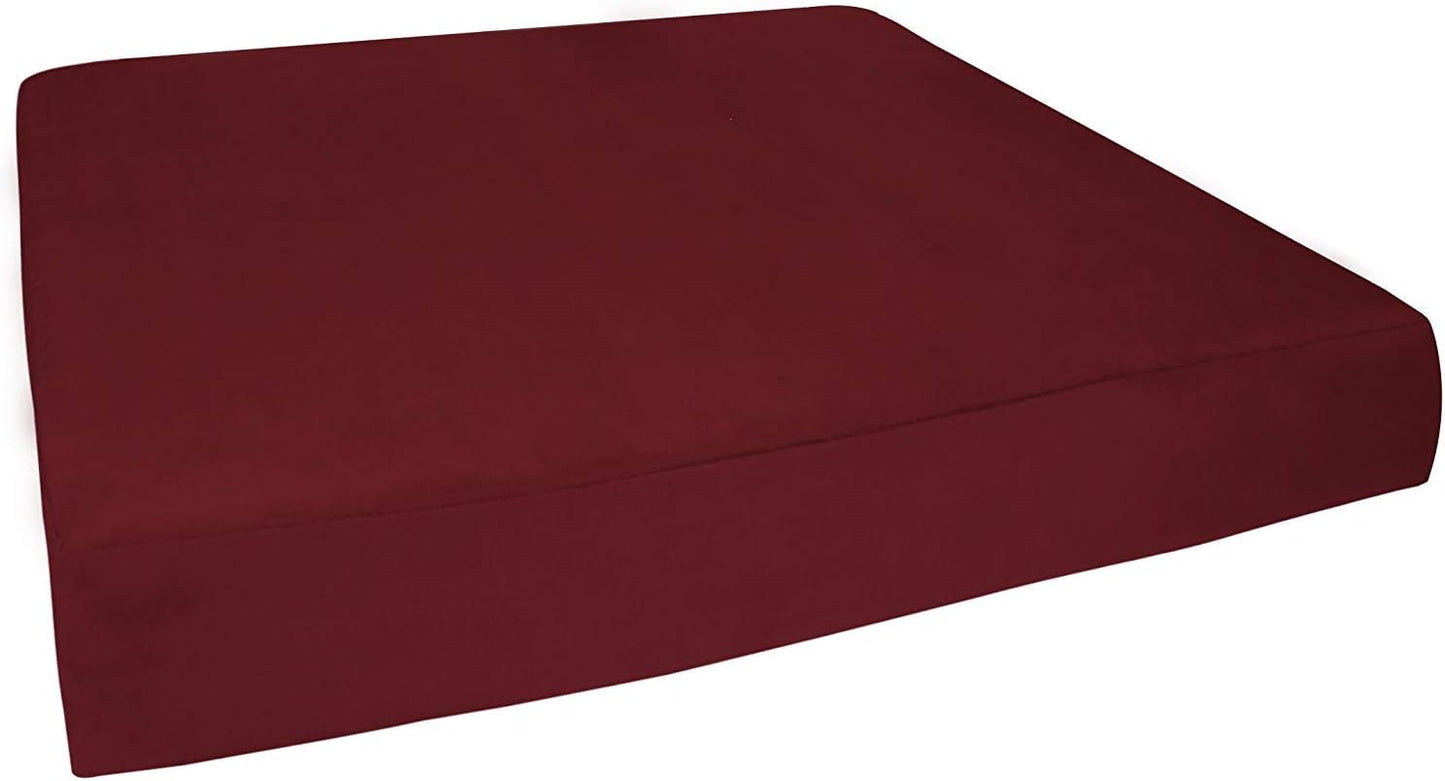 7" Pillow Top Orthopedic Dog Bed for Large and Extra Large Breed Dogs (Sleek Edition) (Giant (60 X 48 X 7), Burgundy)