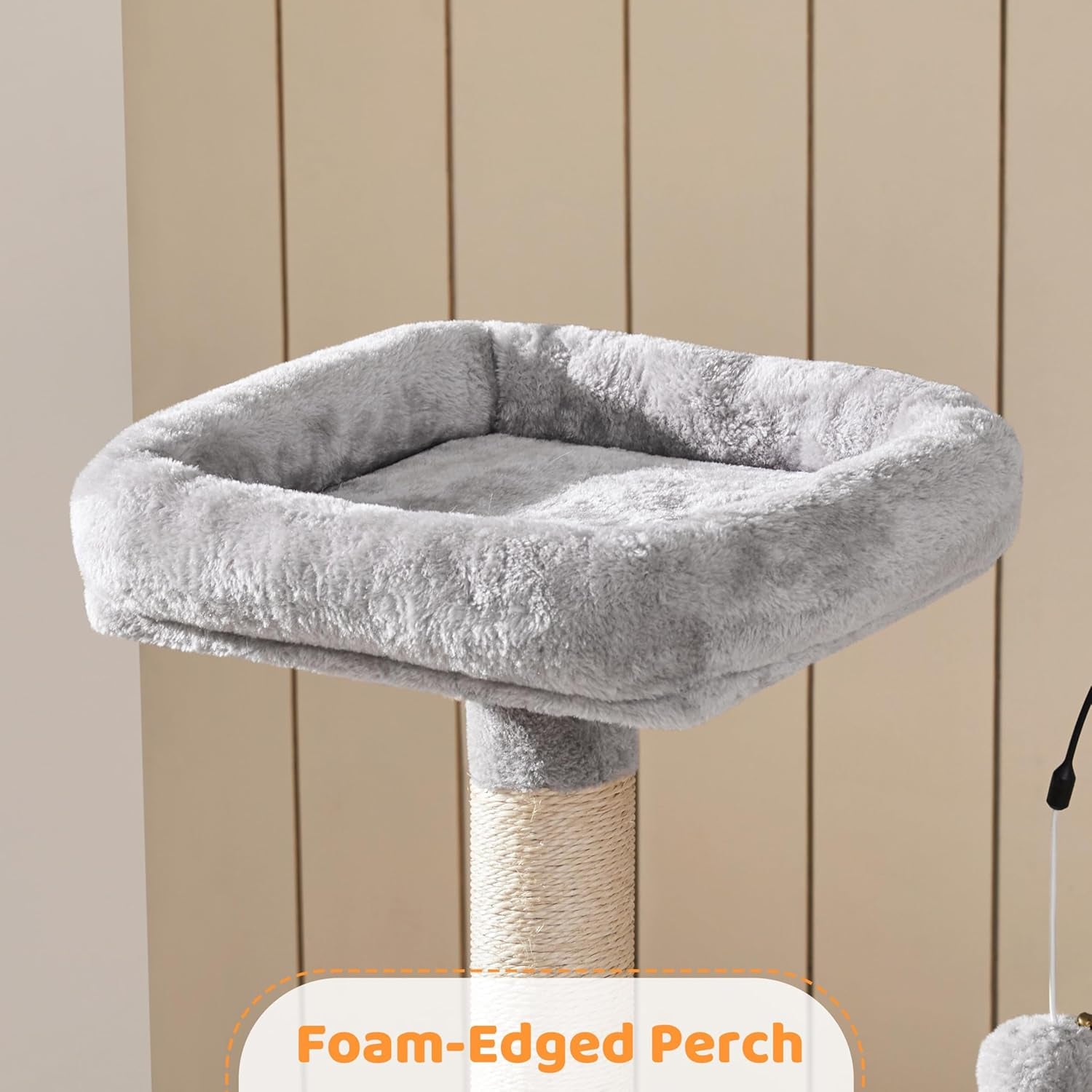 Multi-Level Cat Tree Cat Tower for Indoor Cats, Cat Condo with Scratching Posts, Cat Furniture Play Center, Plush Perch, Rotatable Cat Tree for Kittens/Large Cat, Light Gray