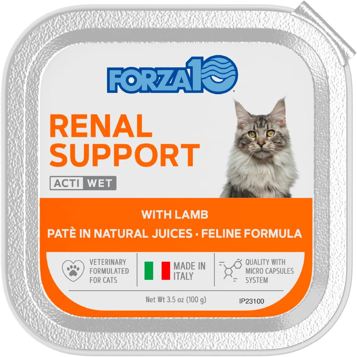Wet Cat Food Kidney RENAL ACTIWET with Lamb 3.5Oz, Adult Cat Food Wet, Renal Support Canned Cat Food