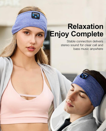 Sleep Headphones,  Bluetooth Sports Headband Headphones with Ultra-Thin HD Stereo Speakers Perfect for Sleeping,Workout,Jogging,Yoga,Insomnia, Air Travel, Meditation