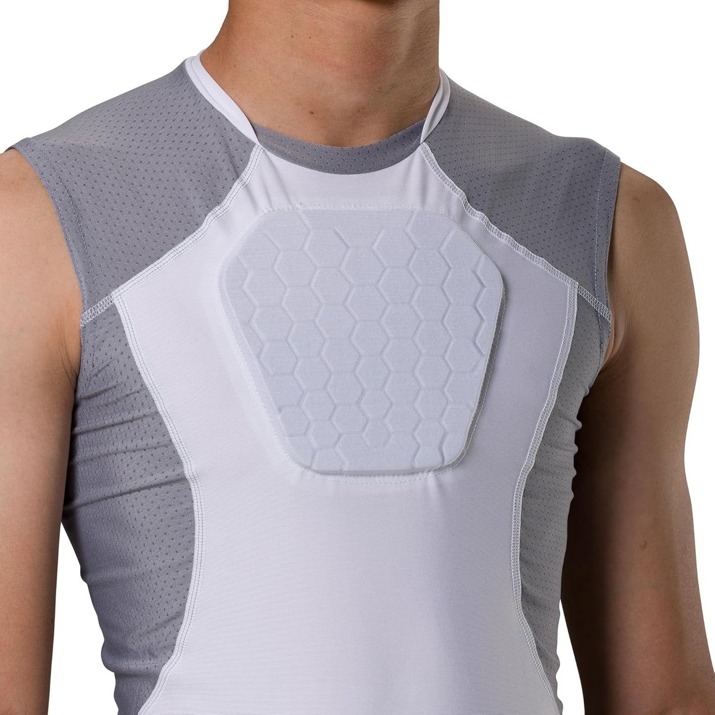 HEX Chest Protector, Heart Guard Sternum Protection Padded Shirt for Baseball, Football, Lacrosse and Goalies Youth and Adult Sizes