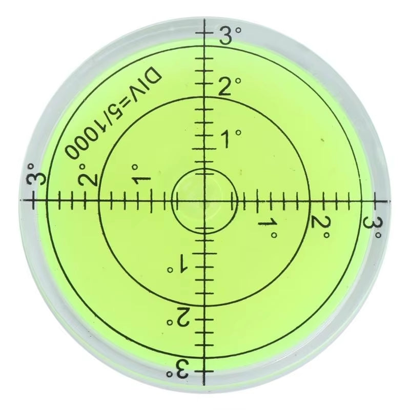 60Mmx12Mm PMMA Bubble Degree Mark Surface Level round for Measuring Tool