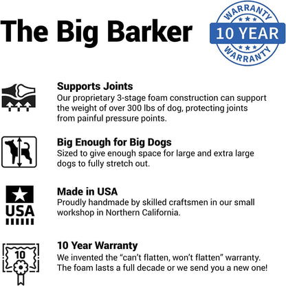 7" Pillow Top Orthopedic Dog Bed for Large and Extra Large Breed Dogs (Sleek Edition) (Giant (60 X 48 X 7), Burgundy)