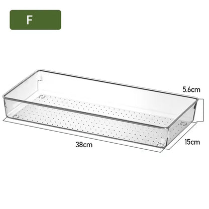 ClearNest Organizer – Transparent Anti-Scratch Drawer Storage Box for Cosmetics, Office & Home